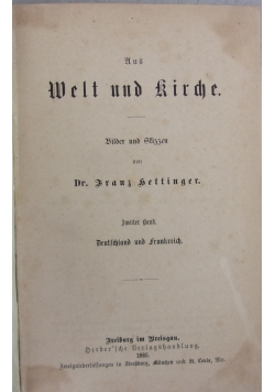 Aus Welt und kirche, 1885 r.