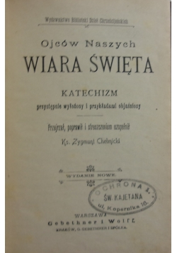 Ojców Naszych Wiara Święta