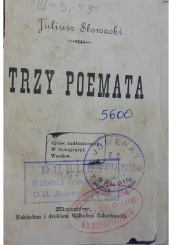 Trzy poemata, 1839 r.