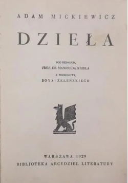 Dzieła, 1929 r., t. 11 i 12