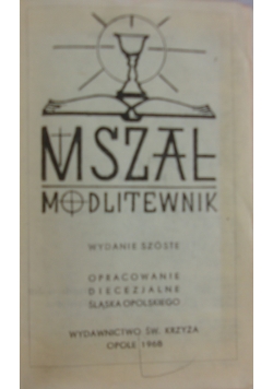 Mszał modlitewnik , wydanie szóste