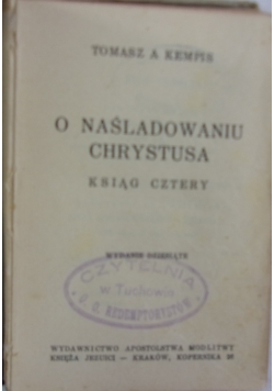 O naśladowaniu Chrystusa, 1938 r.
