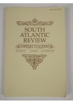 South Atlantic Review. Vol. 60. No. 4 1995