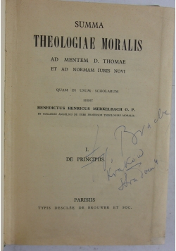 Summa theologiae moralis I, 1931r.