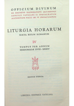 Liturgia Horarum tom IV