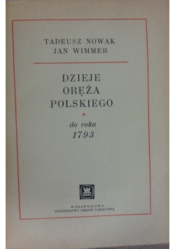 Dzieje Oręża polskiego, tom 1