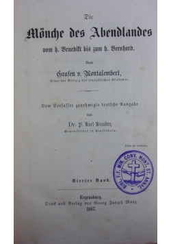 Die Monche des Abendlandes, 1867r.