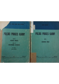 Polski proces karny część od I do III