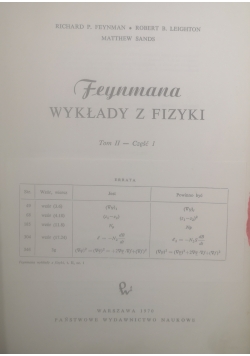 Feynmana wykłady z fizyki tom II, cz.1