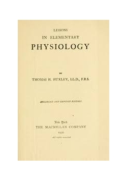 Lessons in elementary physiology