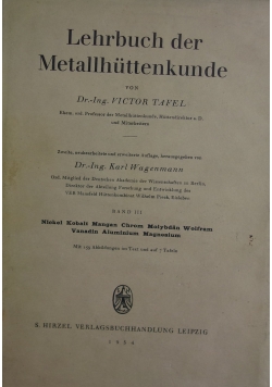 Lehrbuch der metallhuttenkunde