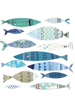 Karnet kwadrat z kopertą Blue Shoal