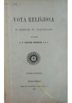 Vota religiosa - 1892 r.