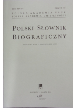 Polski słownik biograficzny, zeszyt 192