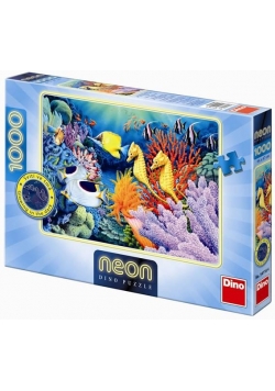 Puzzle 1000 Neon Pod wodą DINO