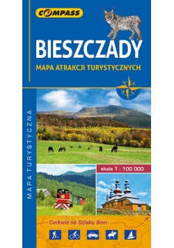 Bieszczady mapa atrakcji turystycznych