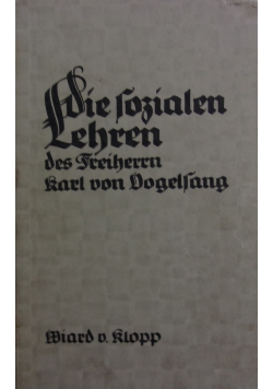 Die fozialen Lehren, 1938r.