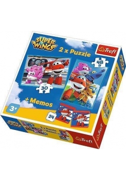 Puzzle 2w1+ memos - Podniebni bohaterowie TREFL