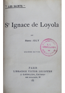 Saint Ignace de Loyola  1925 r.