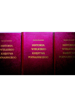 Historya Wielkiego Księstwa Poznańskiego  reprint z ok 1931 r 3 tomy