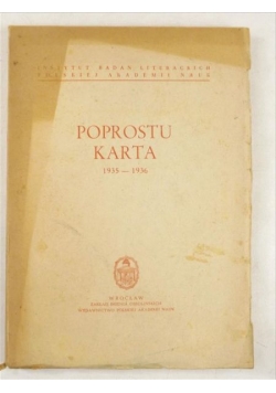Poprostu karta 1935-1936
