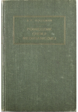 Podręcznik chemji nieorganicznej 1928 r