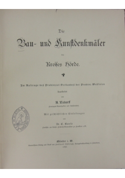 Van und Kunftdenkmaler, 1895 r.