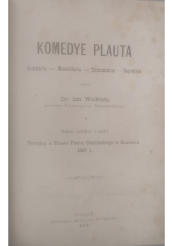 Komedye Plauta,1873 r.