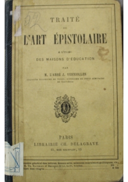 Traite de L Art Epistolaire 1886 r.