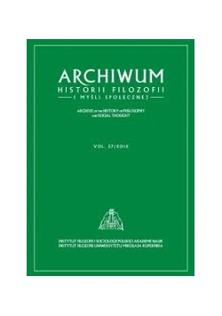 Archiwum Historii Filozofii, tom 57