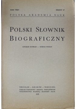 Polski słownik biograficzny tom VIII Zeszyt 37