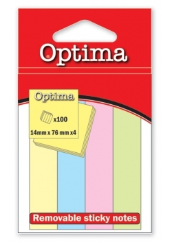Naklejki indeksujące 14x76 mm pastelowe 4x50 12 sztuk
