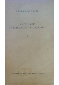 Rachunek różniczkowy i całkowy część II