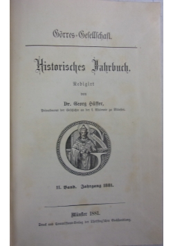 Historisches Jahrbuch, 1881 r.