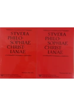Stvdia Philosophiae Christianae nr 1 i 2