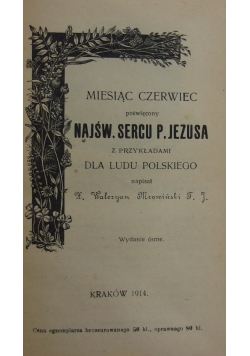 Miesiąc czerwiec poświęcony Sercu P. Jezusa, 1914r.