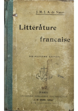 Litterature francaise au dix neuvieme siecle 1911 r.