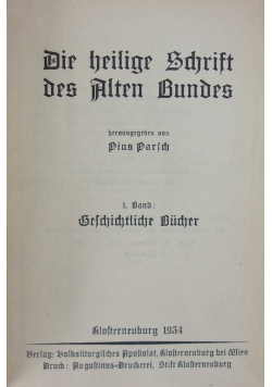 Die Heilige Schrift des Altes Bundes, 1934r.