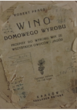 Wino domowego wyrobu, 1936 r.
