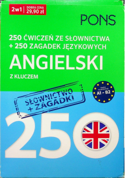 250 ćwiczeń 250 zagadek słownictwo Angielski 2w1