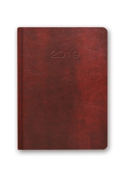 Kalendarz 2019 21DL A5 dzienny Legend mahoniowy