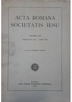 Acta Romana Societatis Iesu