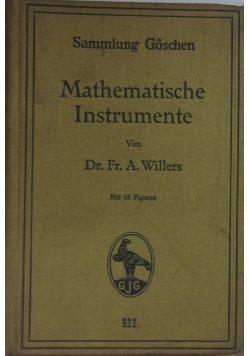 Mathematische Instrumente, 1926 r.