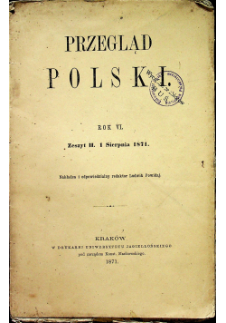 Przegląd Polski Zeszyt II 1871r