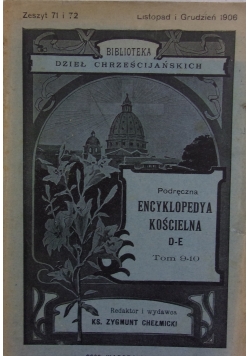 Podręczna encyklopedia kościelna D-E, 1906r