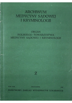Archiwum Medycyny Sądowej i Kryminalnej 2
