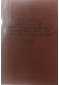 Katalog Łacińskich Rękopisów Średniowiecznych Biblioteki  Jagielońskiej