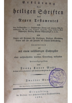 Erklarung der heiligen Schriften, 1832r.