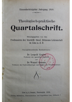 Theologisch praktische Quartalschrift 1928 r.