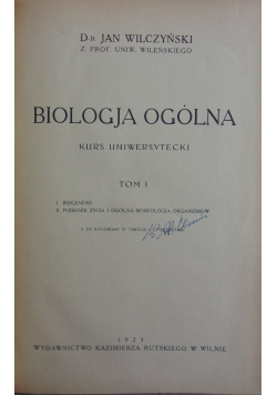 Biologia ogólna, 1923 r.